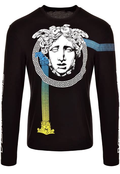 t shirt versace nera|versace long sleeve t shirts.